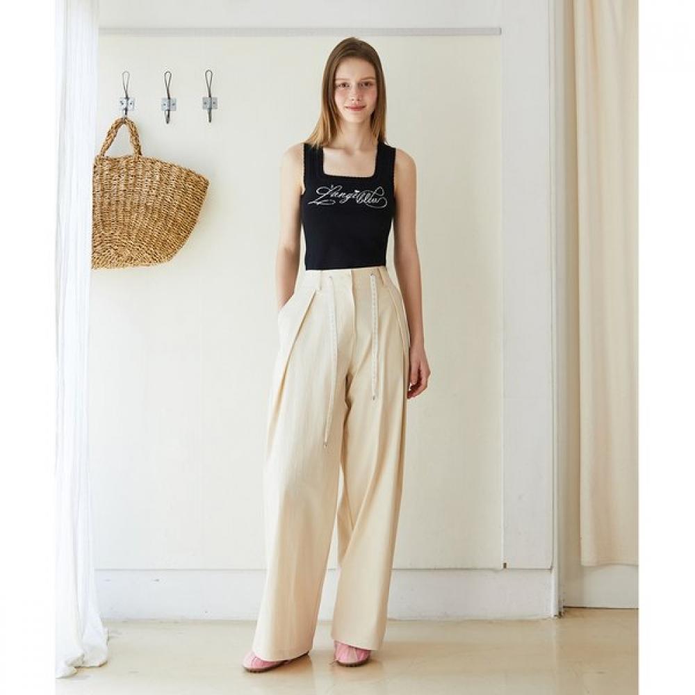 Egoist Scallop Lettering Intarsia Sleeveless  Es2okv02 