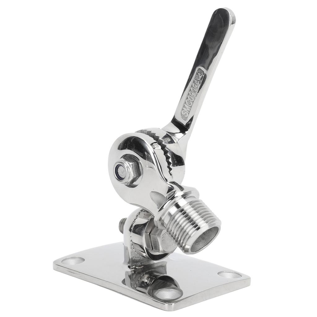 Marine Grade VHF Antenna Base Mount 93 X 64mm Stainless Steel Adjustable Mount Base Bracket For