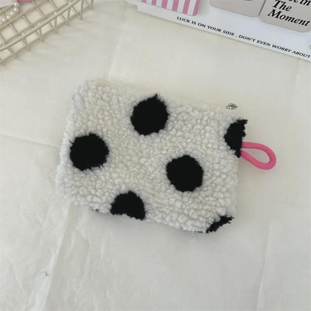 Borsa Porta Rossetto Soffice a Forma di Cuore, Mini Pochette Trucco Carina per Studenti, Portamonete Portachiavi, Custodia Cosmetica alla Moda