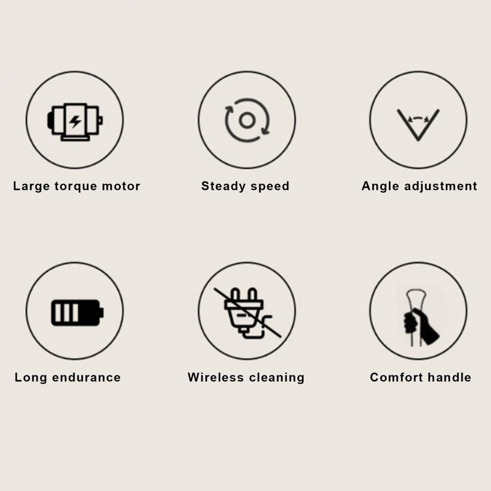 Scrubber Brush Rechargeable Electric Spin Scrubber with 7 Versatile Brush Heads for Tub Tile Floors Wireless Brush for Super