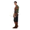 Män Vintage Forest Hunter Archer Costume Deluxe Robin Hood Halloween Cosplay Party Finklänning