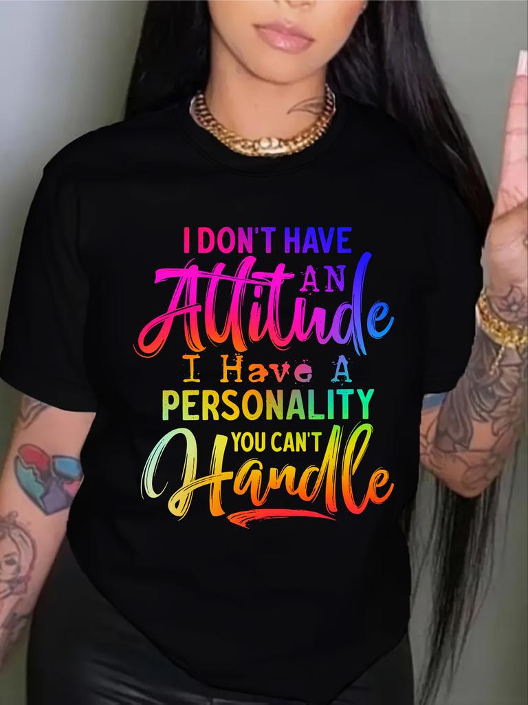Attitude Personality Handle T-shirt