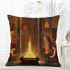Buddhism Cushion Cover Comfort Daily Washable Linen Soft  for Sofa Bed Home Room Decor