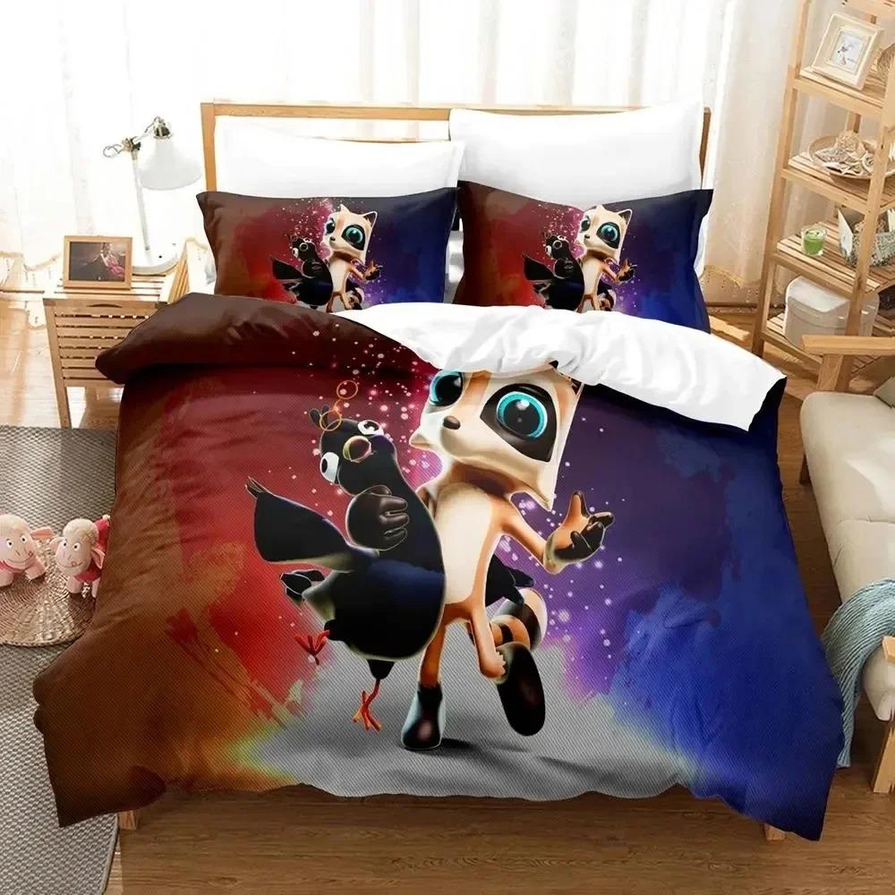 Stampa 3D Gioco Raccoo Venture Set Biancheria da Letto Copripiumino Set Letto Coperta Federa Piumone king Queen Size Ragazzi Adulto