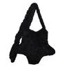 Cute Star Ladies Soft Plush Shoulder Bags Large Capacity Female Furry Pentagram Messenger Bag Winter Fluffy Women's Handbags