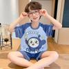 Jungen Cartoon Nezha Pyjama-Set - Sommer Kurzarm Leichtes Design für Kinder