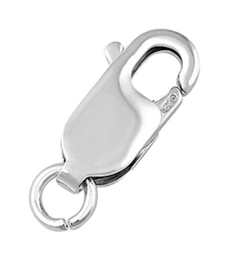 925er Sterlingsilber Schmuckzubehör Halsketten-Kettenglied-Verbinder Verschluss Feine Schmuckaccessoires Quadratische Form Karabinerverschluss