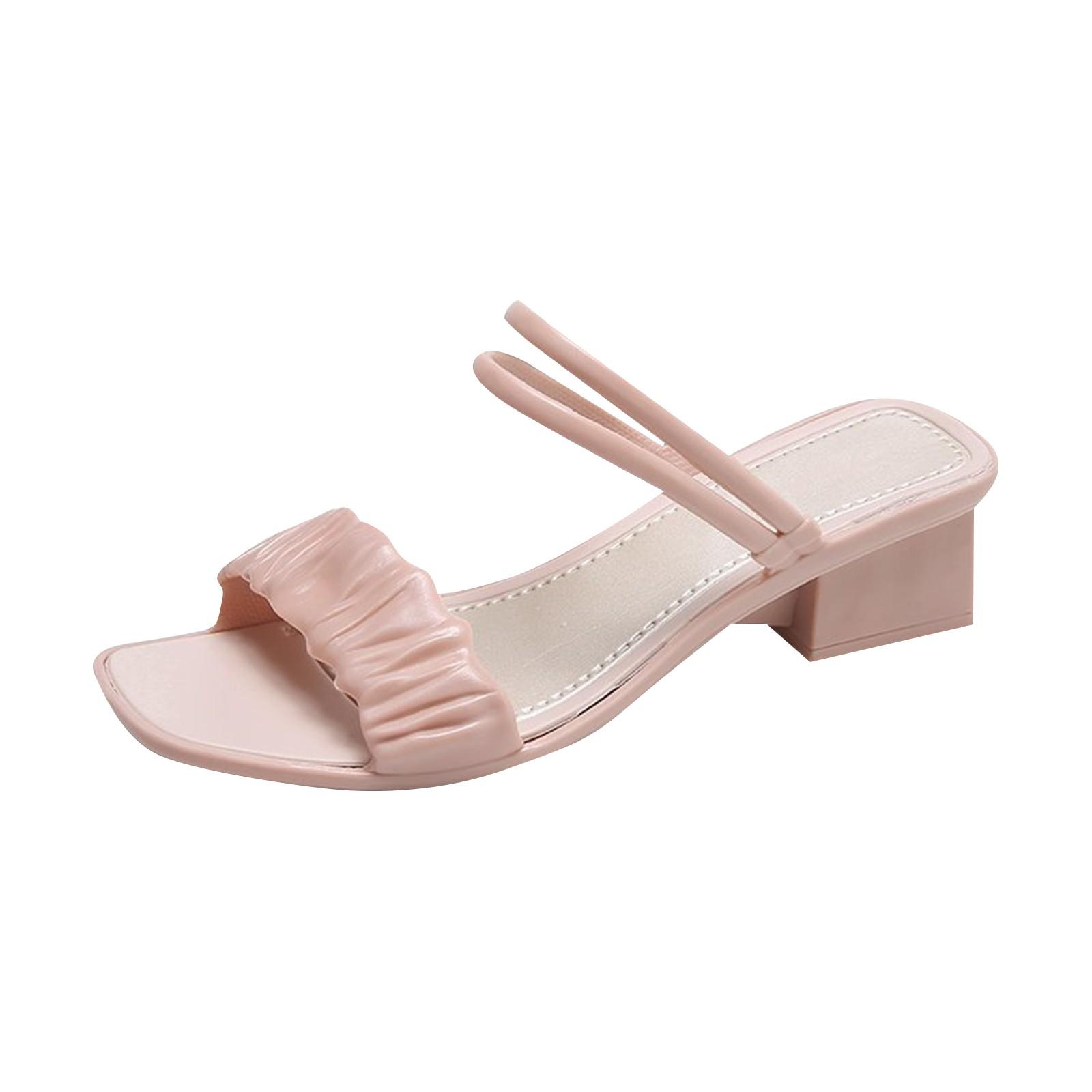 Женские сандалии и тапочки двойного назначения на танкетке с мягкой подошвой с квадратным — фото 5