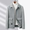 Autumn/Winter Woolen Coat Men's Light Casual Fashion Jacket with Thick Velvet and Warm Woolen Short Coat