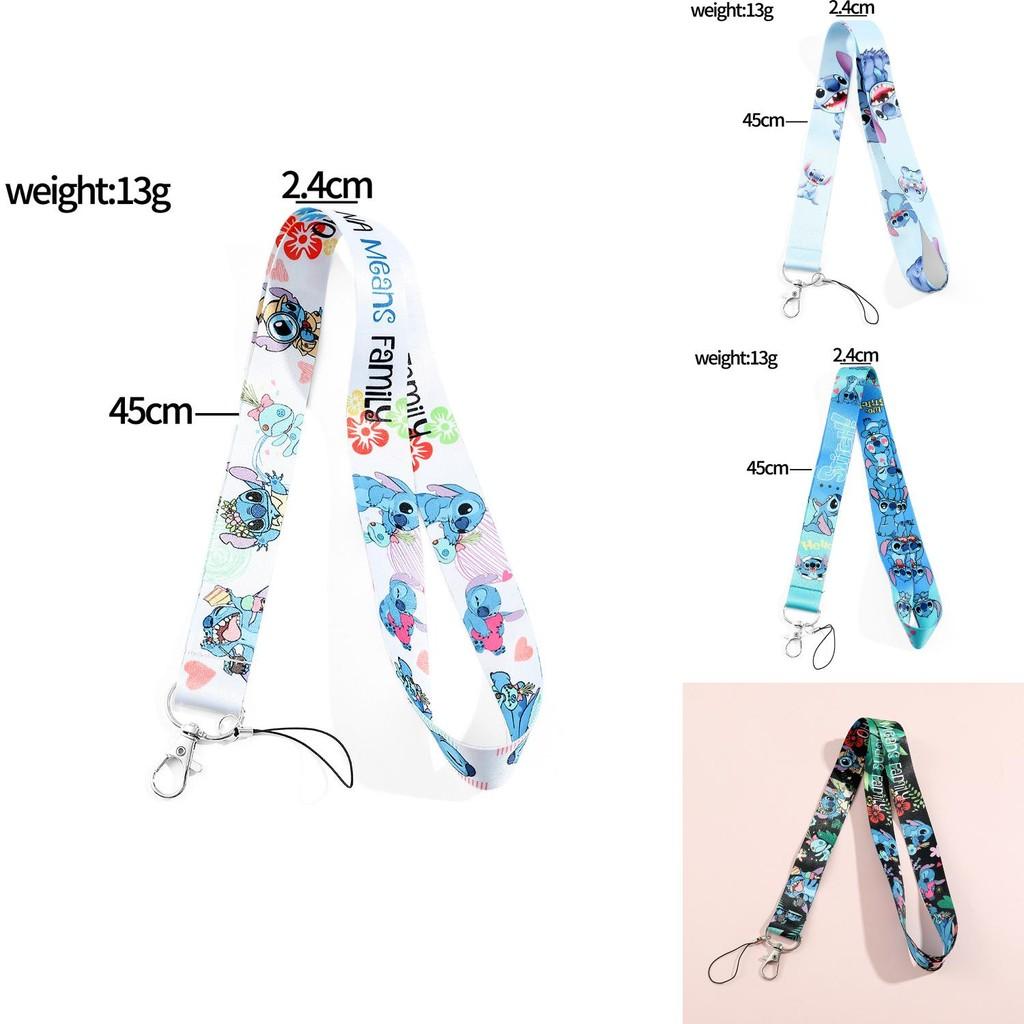 Entzückendes Stitch Cartoon Lanyard Niedlicher Silikonriemen für Handys und Kameras