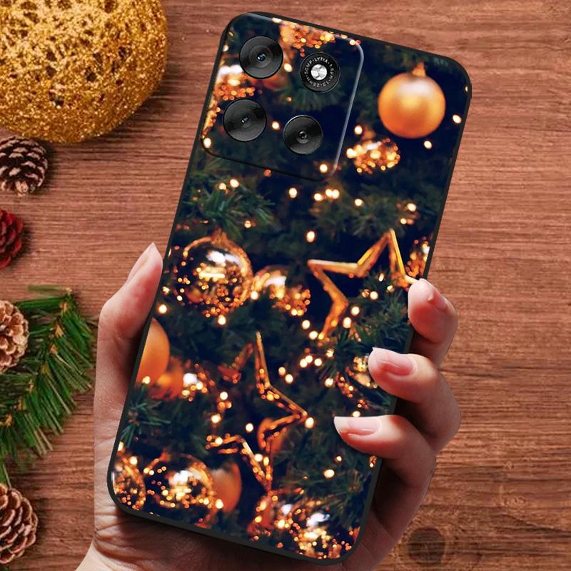 Christmas Painted Cover For Motorola Moto G56 G86 G24 Power G05 G54 G34 G14 G15 G35 G55 G75 Case Silicone Soft Funda Phone Cover