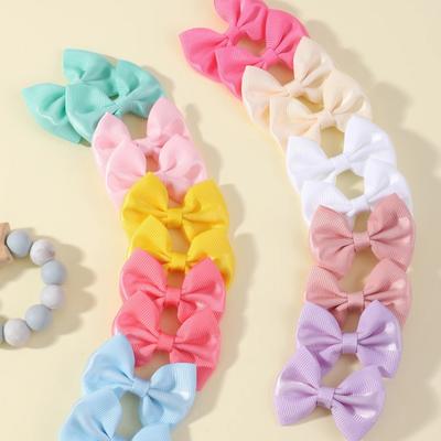 20 Stück/Set Reizende 1,77'' Grosgrain-Band Haarschleifen-Clips für Babymädchen Niedliche Haarspangen Haarspangen Kopfschmuck Kinder Haarschmuck