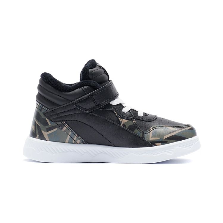 Li Ning Youth Shaohua Soft Comfortable Mid-Top Kids Skate Shoes Kids Skate Shoes Black YKNR140-21