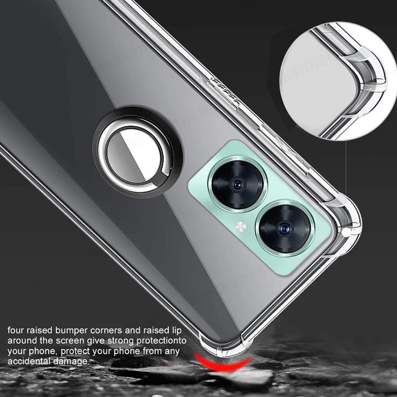 Průhledné pouzdro s kroužkem pro Huawei Nova 11i Držák Nárazuvzdorné pouzdro pro Nova 11 10 9 8 7 Pro Průhledný měkký silikonový zadní kryt telefonu