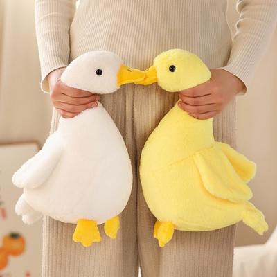 Soft Fully Filled Companion Elastic Fluffy Simulation Duck Doll Animal Plush Toy Birthday Gift Stuffed