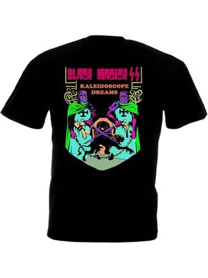 Magick SS Kaleidoscope Dreams V1 T-Shirt Herren Atmungsaktive Baumwolle Rundhalsausschnitt Schlichte Oberteile Schwarz