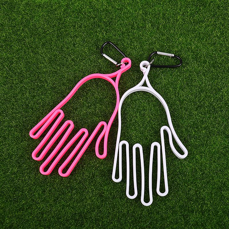 Golf Glove Holder With Key Chain Plastic Glove Rack Dryer Hanger Stretcher With Buckles Gloves Holder Keeper Dryer Shaper Tool