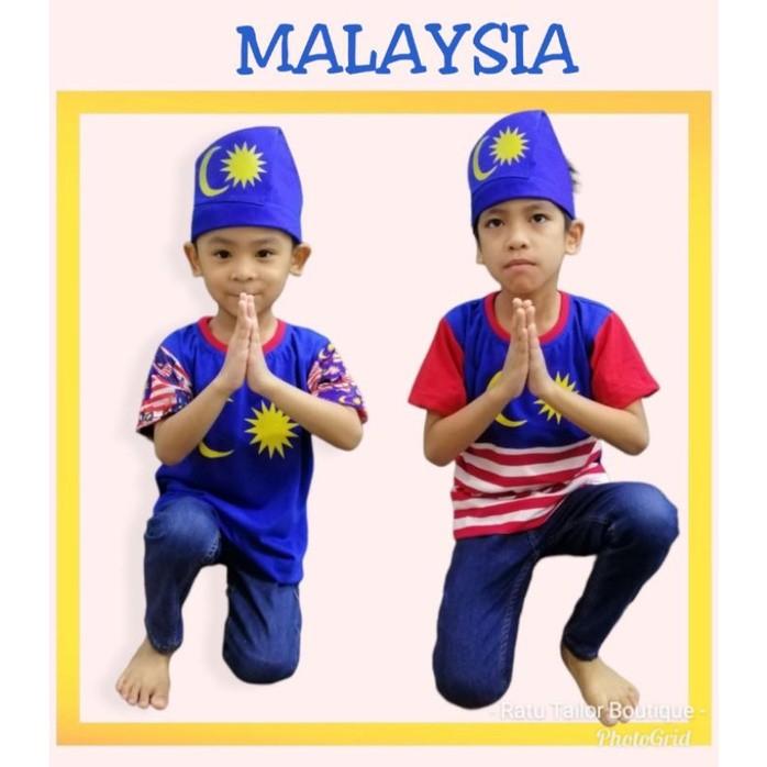 Merdeka 3D Graphic T-Shirt For Kids Featuring Malaysia Flag Print For Independence Day