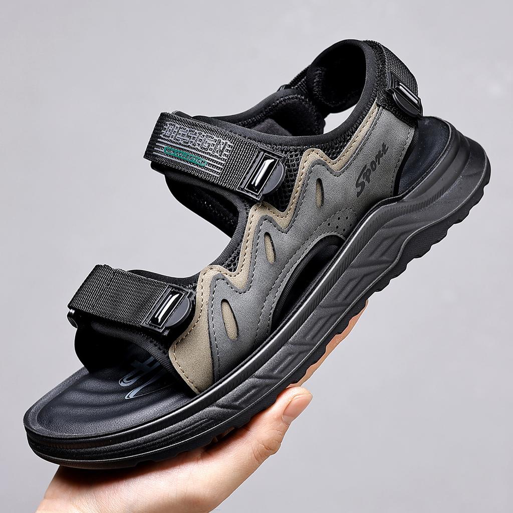Fashion Outdoor Anti-slip Beach Shoes for Men Fashion Casual Driving Soft-soled Anti-slip Platform Sandals Male Summer New Sandals Man