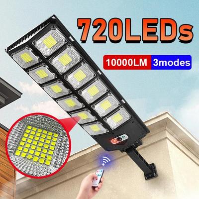 Most Powerful Outdoor Solar Lamps 3Modes Remote Control Led Solar Street Light 720LEDs Waterproof Garden Lamp for House and Yard