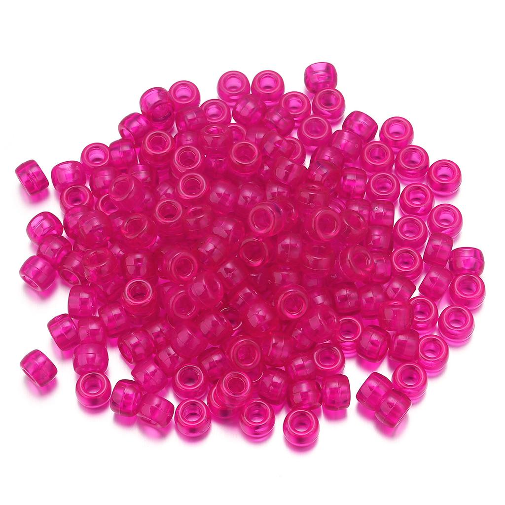 200pcs Transparent Acrylic Beads 6x9mm Big Hole Loose Spacer Beads For Jewelry Making DIY Necklace Bracelets Key Chain Supplies