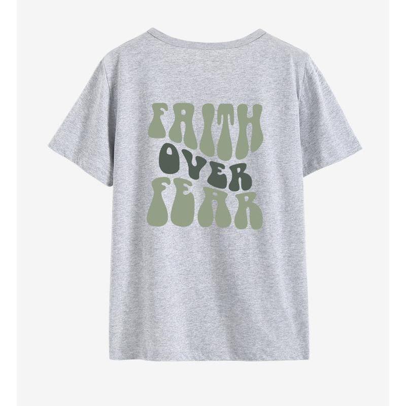Printed Short Sleeve Loose Fitting T-shirt Print Short Sleeve Loose T-shirt
