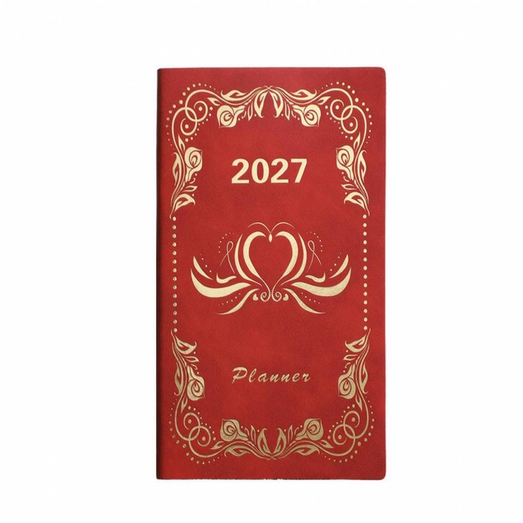 English Daily Planner Notebook Compact A6 Portable for Study