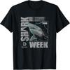 Shark Week Neon Lightning Glitch Great White Eighties Logo T-Shirt
