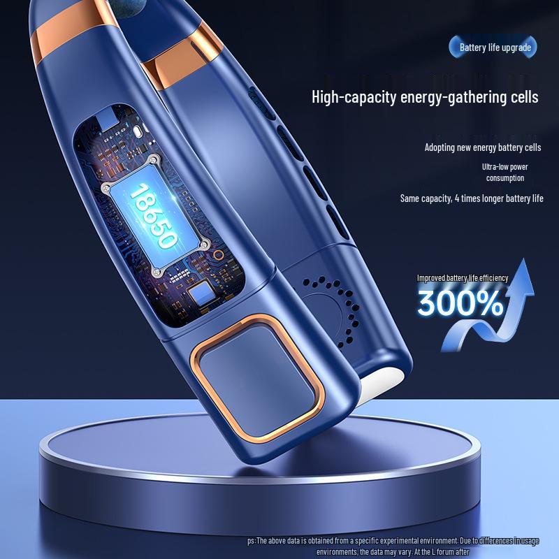 Leafless USB Neck Fan: Silent, High Power, Portable & Rechargeable