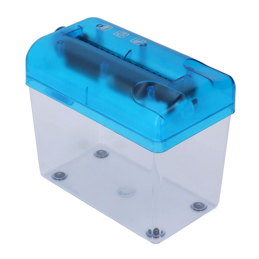 Manual Shredder Strip Cut Shredding Machine Desktop A6 Paper Cutting Tool for Office School Home Use Blue