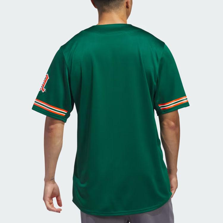 adidas Miami Reverse Retro Replica Baseball Jersey Dark Green Men Streetwear IN2017