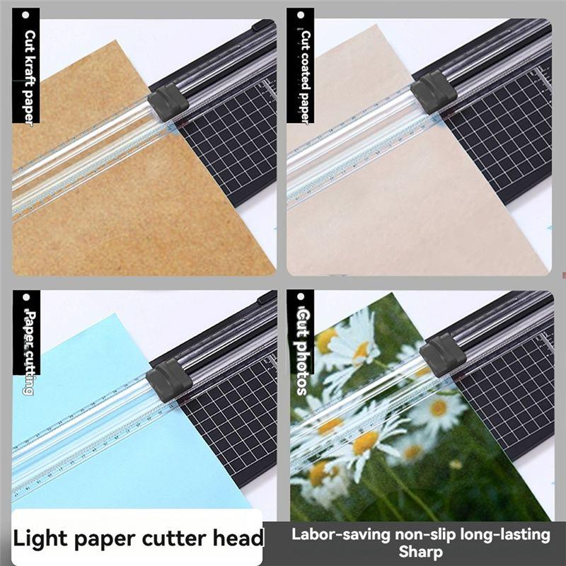 M-Modern-5 Pcs Paper Cutter Spare Knife Manual Trimmer Sliding Convenient With Automatic Security Safeguard For Paper Cutting