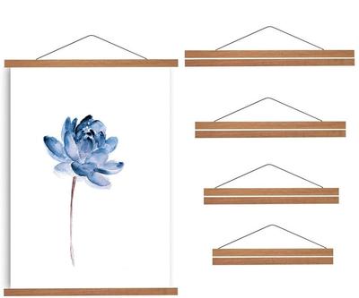 Wfledlig Affiche en Bois DIY Affiche Rouleau Murale pour Décoration Intérieure Bureau et Chambre Accrocheur, Cadre, Accrochage, Carré, (Couleur bois, 20 cm)