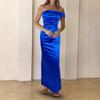 European and American Style Sexy One-word Collar Sleeveless Dress Explosion Elegant Internet Celebrity Slim Dress