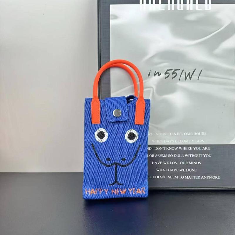 New Holiday Knitted Mobile Phone Bag New 2 Blessings Series Personalized Versatile Messenger Bag High-end Bag