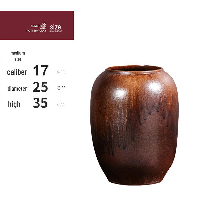 Retro Ceramic Floor Vase for Living Room and Hotel Décor