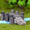 2Pcs Miniature Resin DIY Step Stairs Model House Doll Fairy Garden Accessories