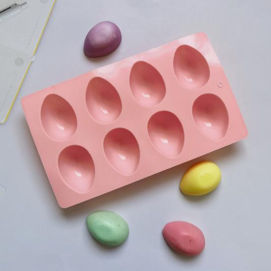Easter Egg Silicone Mold for Baking 8 Cavity Non-Stick Chocolate Mold Freezer Oven