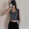 Ribbed Sleeveless Slimming Camisole - Women's Solid Color Low Collar Top
