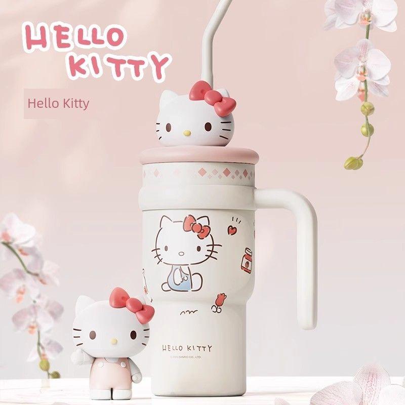 British Dgkphellokitty Water Cup New Large-Capacity Thermos Cup Cold-Keeping Ice Cup Office Desktop Cup