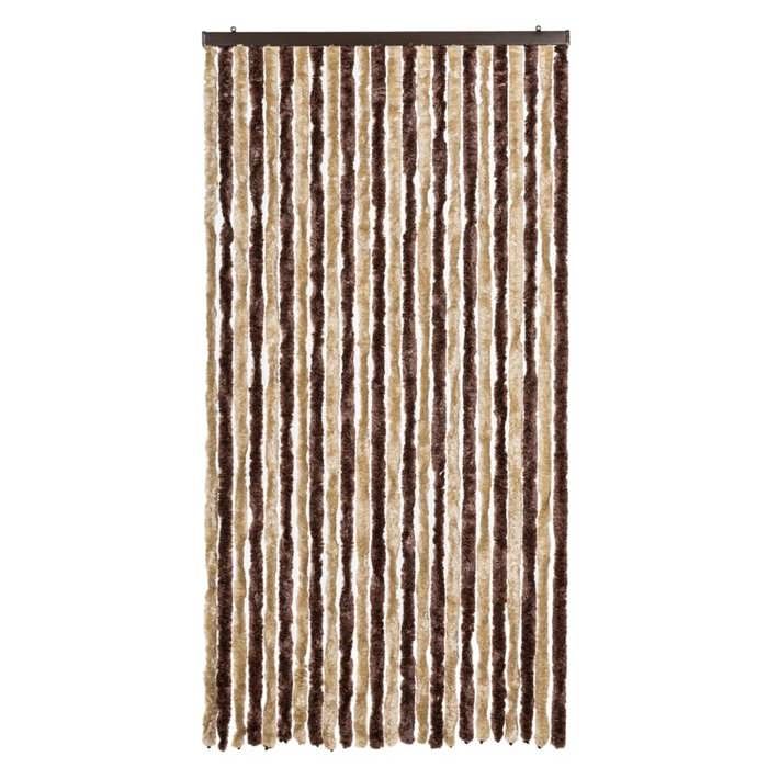 Rideau anti-mouches - vidaXL - 100x200 cm - Beige/Marron clair - Chenille - Intérieur