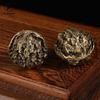 A Pair Vintage Copper Solid Walnut Handle Ball Elderly Health Care Ball Hand Ball Health Exercise Ball Stress Relief for Oldman
