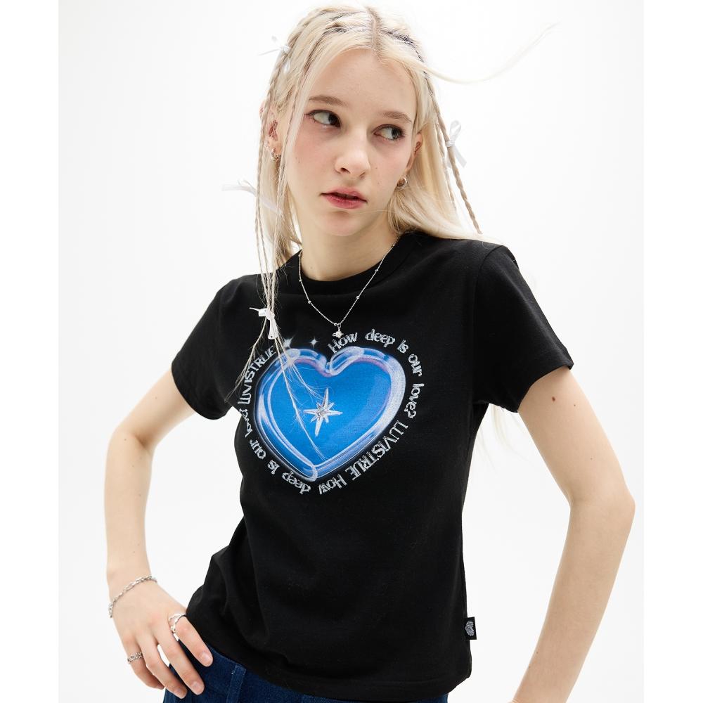 

LUV IS TRUE DN GLOSSY TWINKLE TEEBLACK