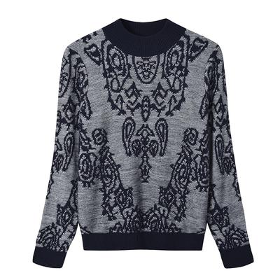 Sonbahar ve Kış Kadın Dantel Kazak Kazak Mock Neck Triko Jumper Tops
