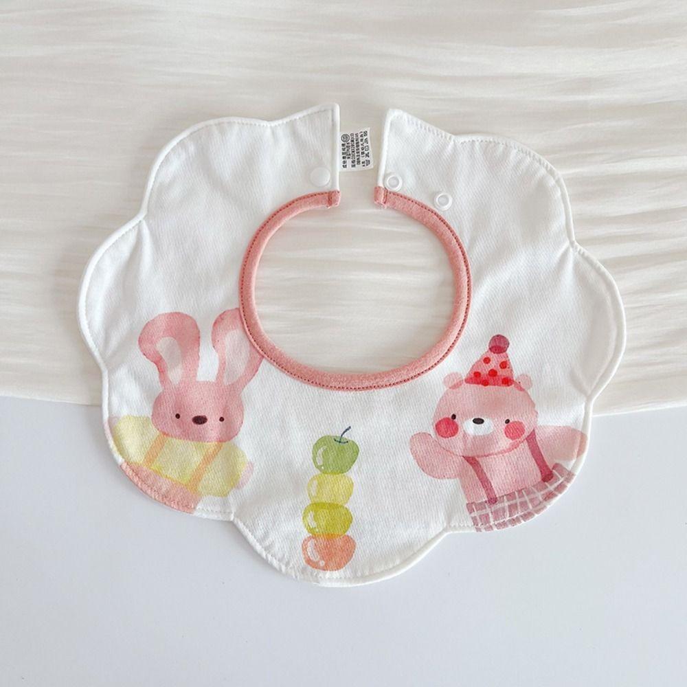 Cartoon Anti-vomiting Bibs Cotton Yarn Baby Drooling Bibs Sweet Saliva Towel  Feeding Accessories