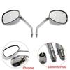 Rotatable Motorcycle Mirrors Chrome Motorbike Handlebar Mirror  for 10 Mm ID Handle