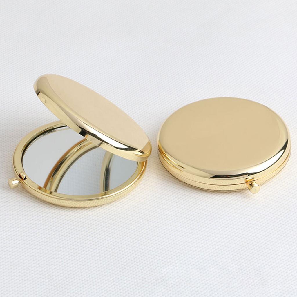 Personalized Customized Metal Folding Portable Makeup Mirror, Customized Makeup Mirror With Text And Pictures