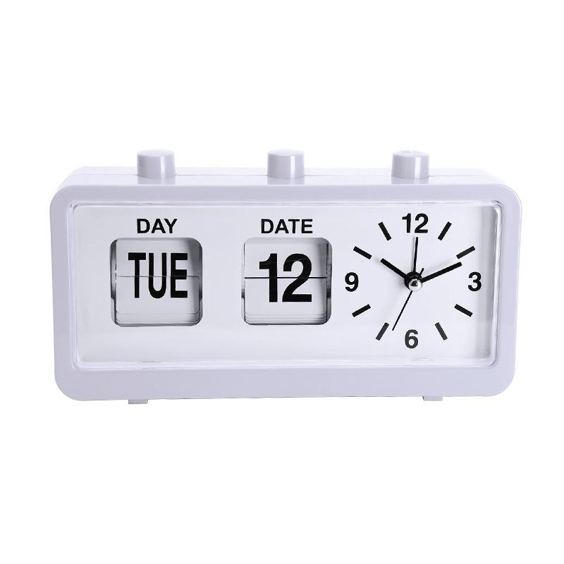 Creative Vintage Flip Clock Mechanical Alarm Clock Desktop Digital Clock with Calendar Clock Home Decor Vintage Home Decor 2025
