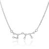 Korean-Style S925 Sterling Silver Inlaid Diamond Zodiac Pendant Necklace for Women