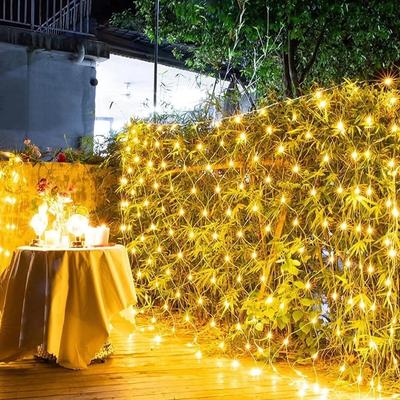 EU Plug LED Net Mesh String Light Waterproof 1.5x1.5M Fairy Light Garland 3mx2m 3 Color Christmas Net Lights Wedding Party